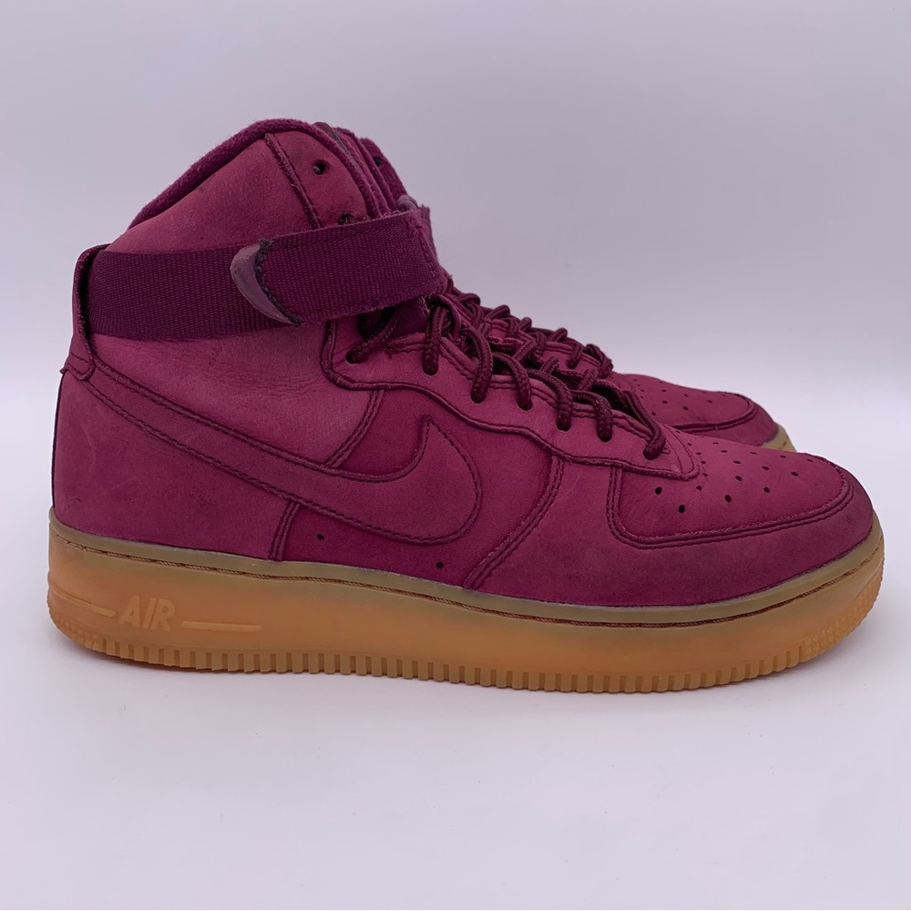 Nike Air Force 1 High WB GS 'Bordeaux' Sneakers   -   Size: 6Y / Women's 7.5